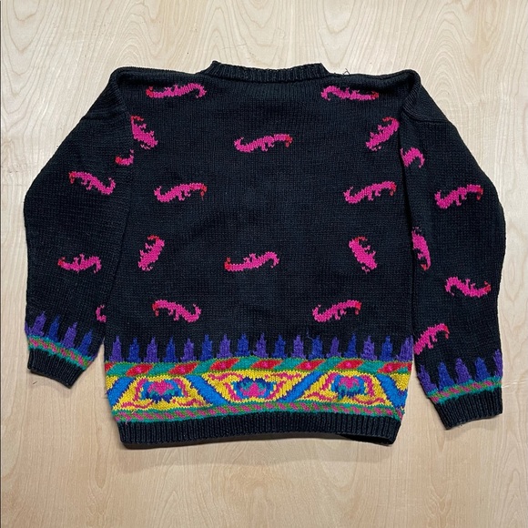 Vintage 90s Premium Hand Knitted Sweater by Studio Michelle Stuart -S - Picture 4 of 4